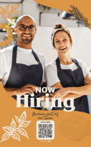 Hiring poster for Pasta Project